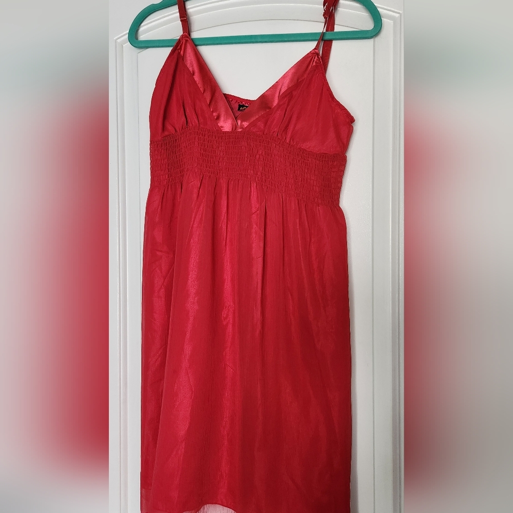 Vibrant Red Sleeveless Dress